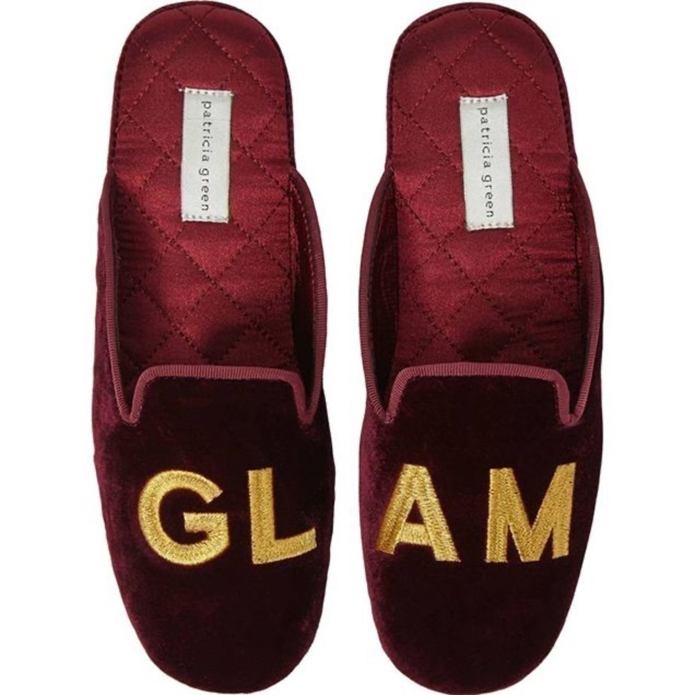 LIKE NEW Patricia Green 'Glam' Embroidered Scuff Slipper (Women)